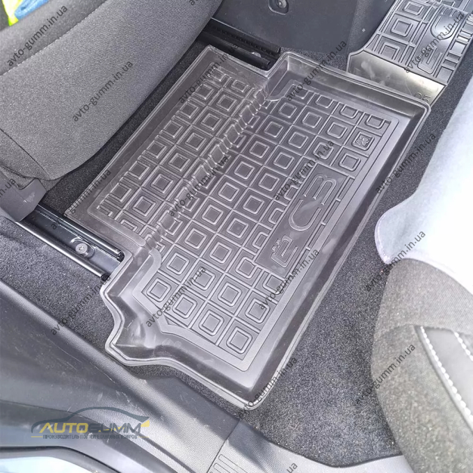 Коврики в салон Citroen e-C3 2025- резиновые, чёрные (AVTO-Gumm)