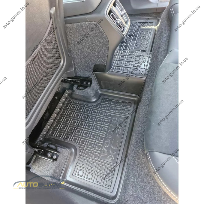 Килимки в салон Volvo XC40 Recharge 2020- гумові, чорні (AVTO-Gumm)