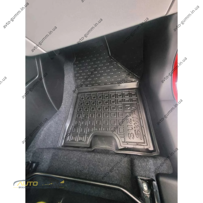 Килимки в салон Suzuki Swift 2024- гібрид гумові, чорні (AVTO-Gumm)