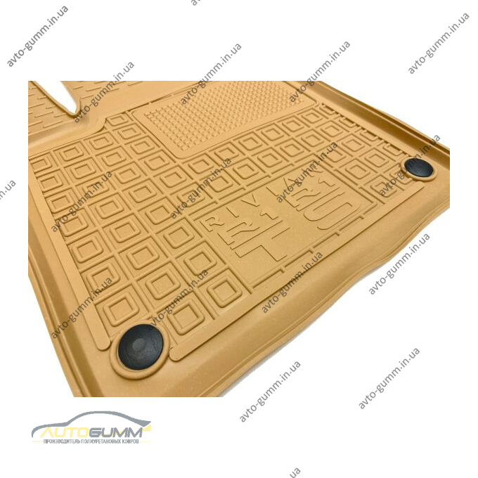 Автомобильные коврики в салон Rivian R1S 2022- 5 мест бежевые (AVTO-Gumm)