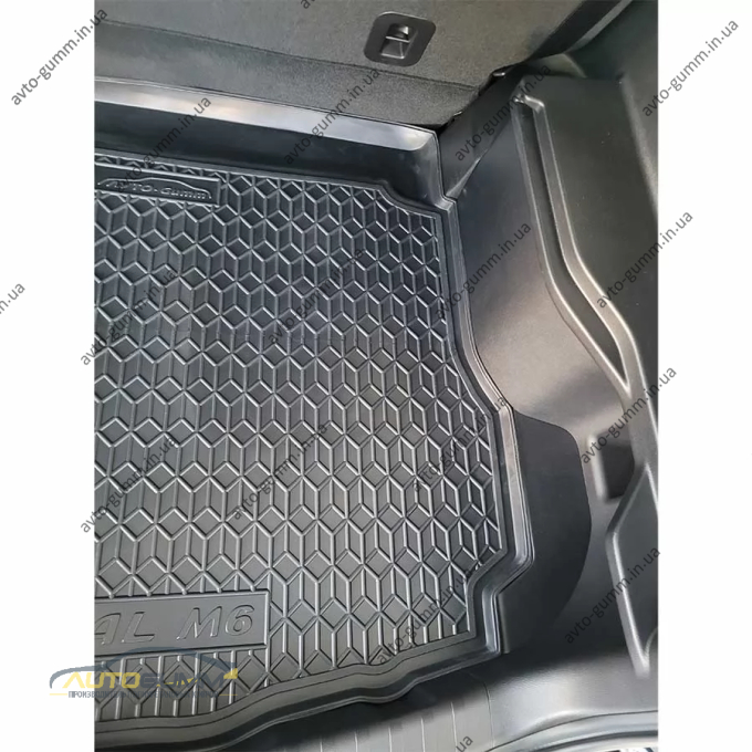 Килимок в багажник Haval M6 2023- гумовий, чорний (AVTO-Gumm)