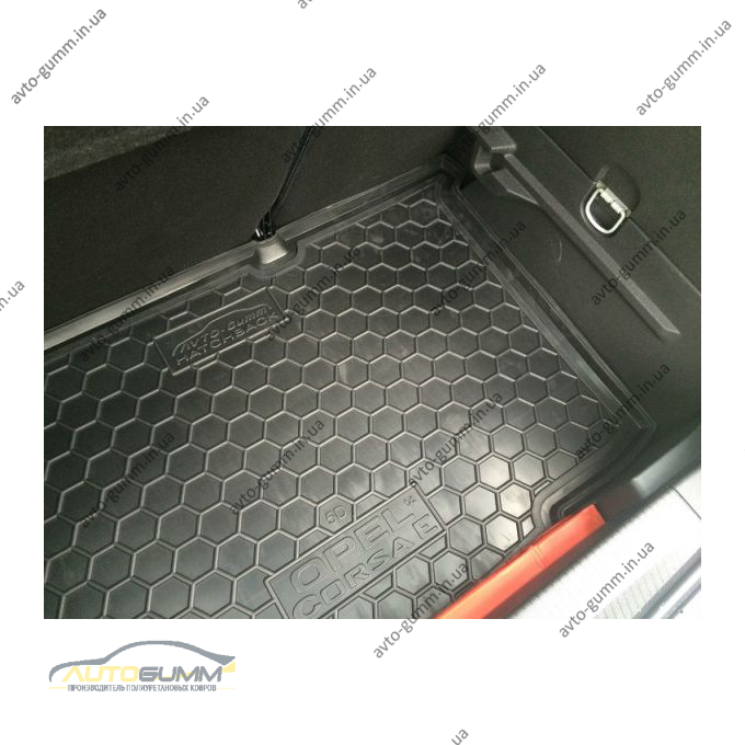 Автомобільний килимок в багажник Opel Corsa E 2015- (Avto-Gumm)