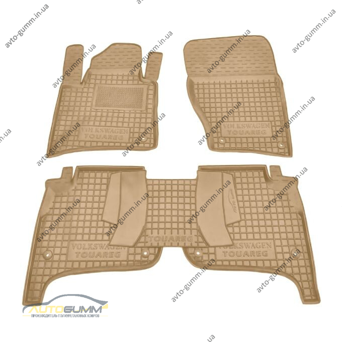Автомобильные коврики в салон Volkswagen Touareg 2010- бежевые (AVTO-Gumm)