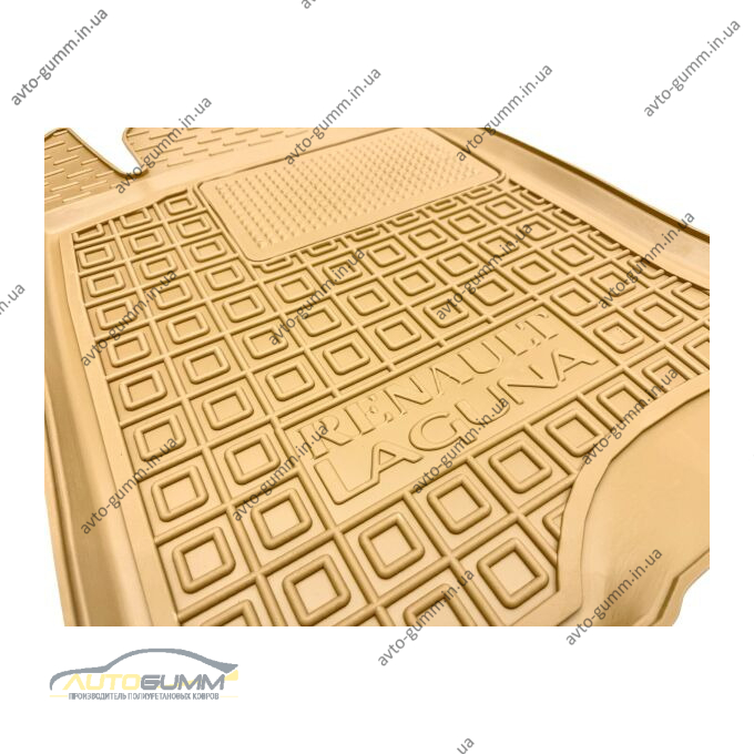 Автомобильные коврики в салон Renault Laguna 2 2001-2007 бежевые (AVTO-Gumm)