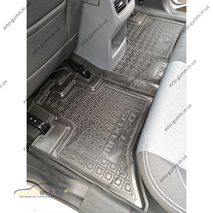 Коврики в салон MG Maxus T60 2020- резиновые, чёрные (AVTO-Gumm)