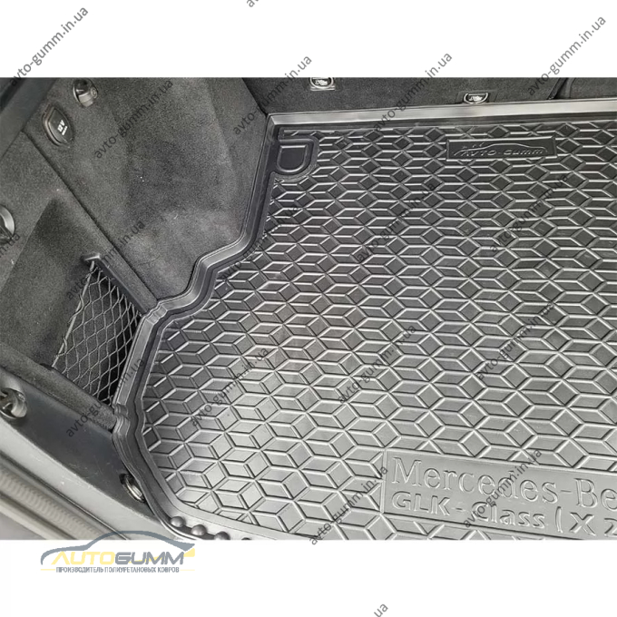 Килимок в багажник Mercedes GLK (X204) 2008-2015 гумовий, чорний (AVTO-Gumm)