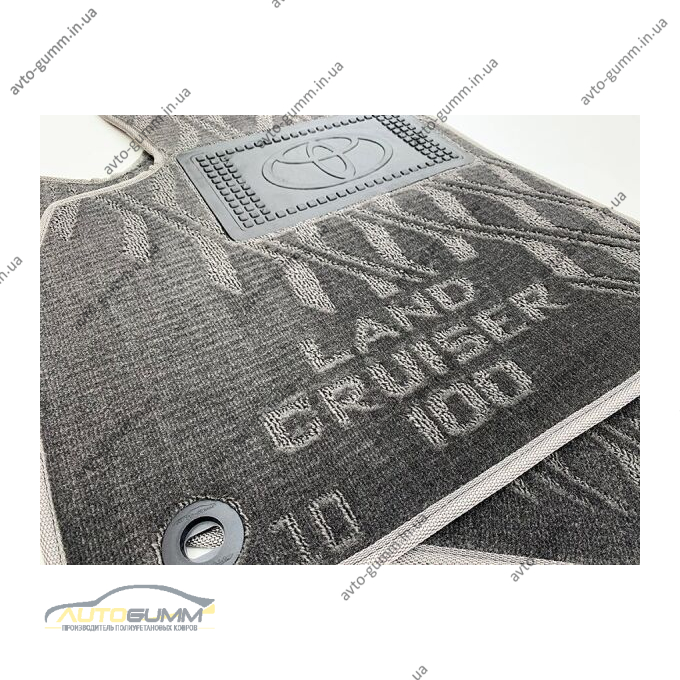 Текстильные коврики в салон Toyota Land Cruiser 100 1998- (V) серые AVTO-Tex