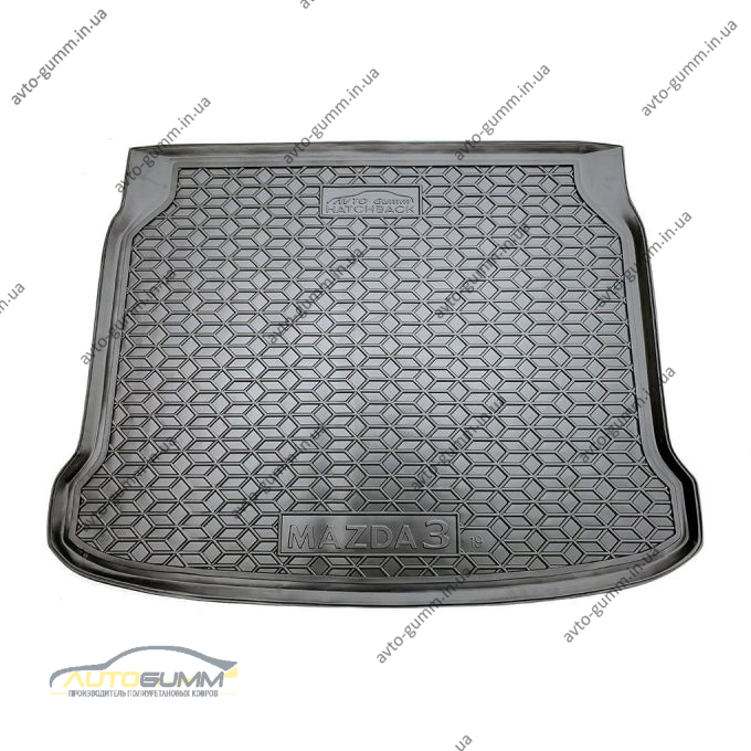Автомобильный коврик в багажник Mazda 3 2019- Hatchback (Avto-Gumm)