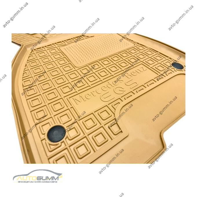 Автомобильные коврики в салон Mercedes EQS (V297) 2021- бежевые (AVTO-Gumm)