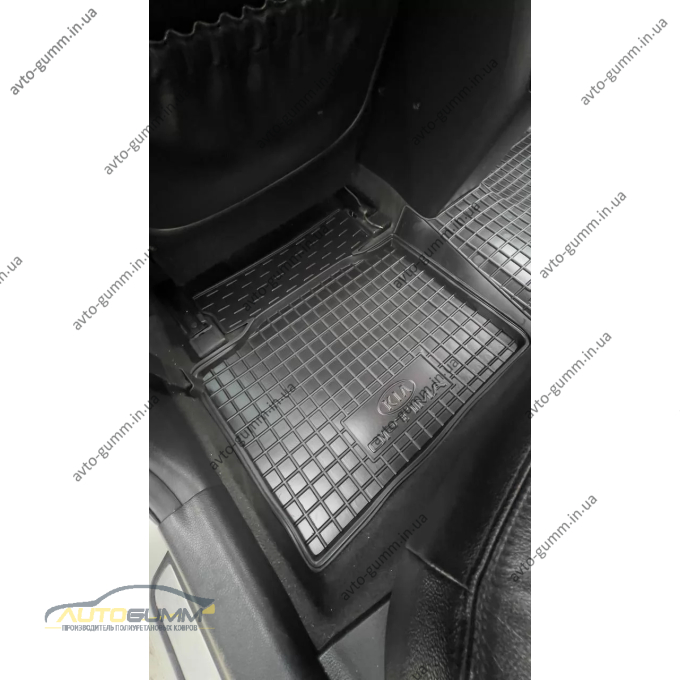 Килимки в салон Kia Optima 2010-2015 гумові, чорні (AVTO-Gumm)
