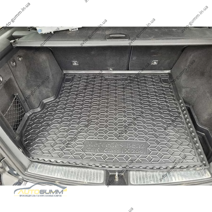 Килимок в багажник Mercedes GLK (X204) 2008-2015 гумовий, чорний (AVTO-Gumm)