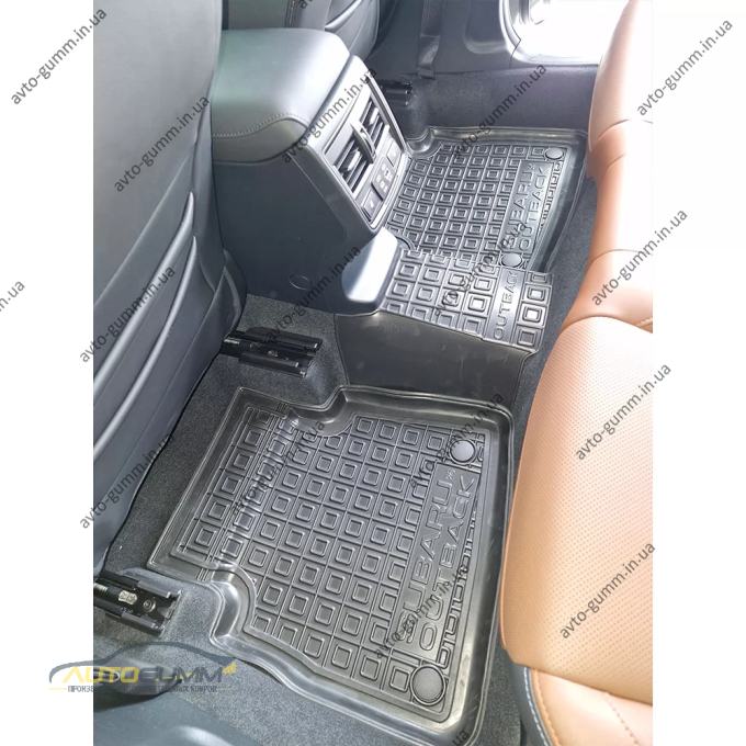 Килимки в салон Subaru Outback 2026- гумові, чорні (AVTO-Gumm)