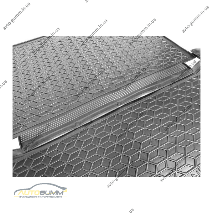 Автомобильный коврик в багажник Rivian R1S 2022- (задний) (AVTO-Gumm)