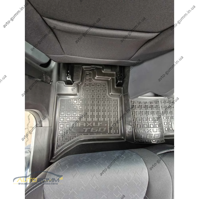 Коврики в салон MG Maxus T60 2020- резиновые, чёрные (AVTO-Gumm)