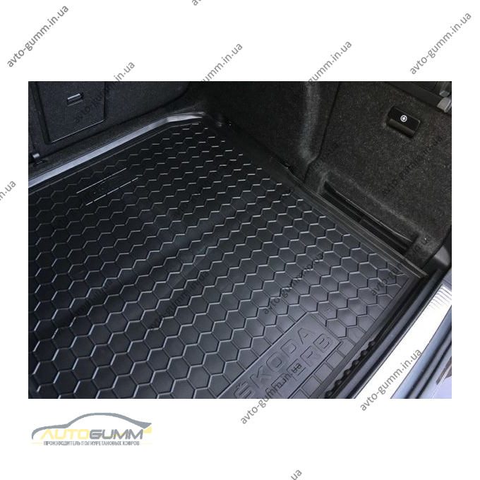 Автомобильный коврик в багажник Skoda SuperB 2015- Universal (Avto-Gumm)