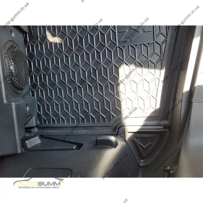 Килимок в багажник Nissan Versa Note 2013-2019 верхня полиця, нижня полиця гумовий, чорний (AVTO-Gumm)