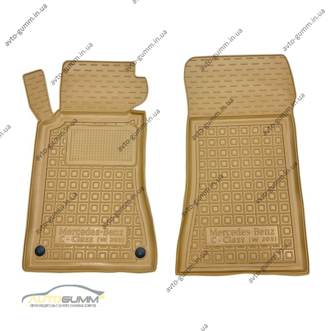 Автомобильные коврики в салон Mercedes C (W203) 2000-2006 бежевые (AVTO-Gumm)