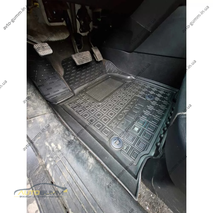 Килимки в салон Honda Pilot 2008-2015 гумові, чорні (AVTO-Gumm)