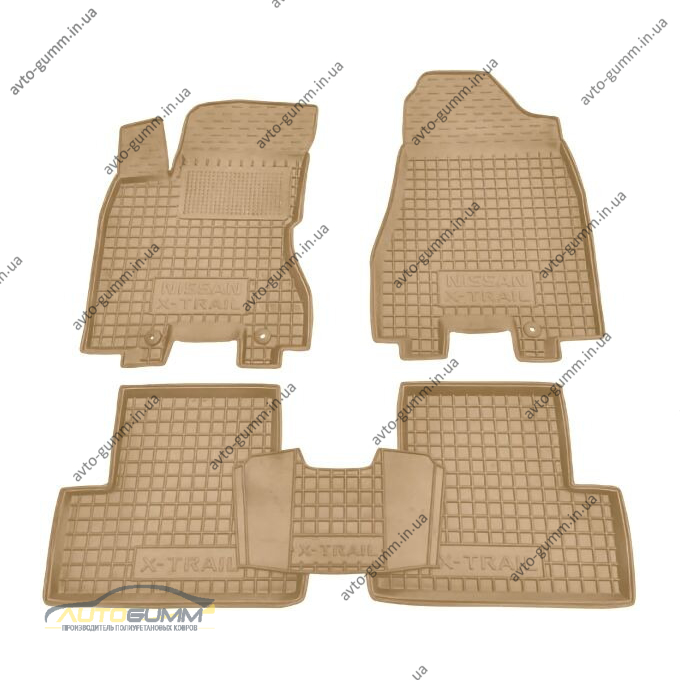 Автомобильные коврики в салон Nissan X-Trail (T31) 2007- бежевые (AVTO-Gumm)