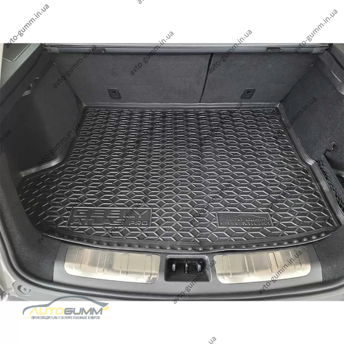 Килимок в багажник Geely Atlas Pro 2020- Premium гумовий, чорний (AVTO-Gumm)