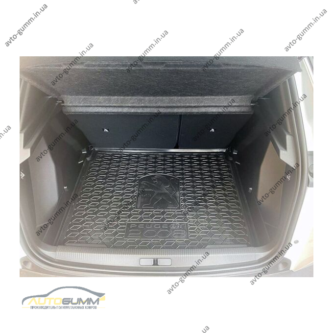 Автомобильный коврик в багажник Peugeot 2008 2020- нижняя полка (AVTO-Gumm)