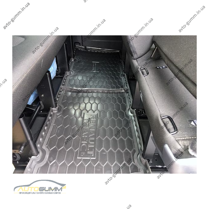 Автомобильные коврики в салон Renault Trafic 3 16-/Opel Vivaro 15- (3-й ряд) (Avto-Gumm)