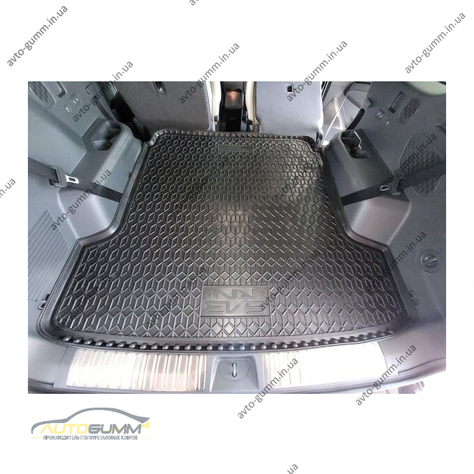 Автомобільний килимок в багажник Kia EV9 2024- 6 мест (увеличенный) (AVTO-Gumm)