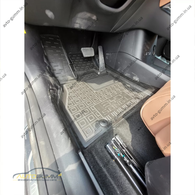 Килимки в салон BYD Song L EV 2023- гумові, чорні (AVTO-Gumm)
