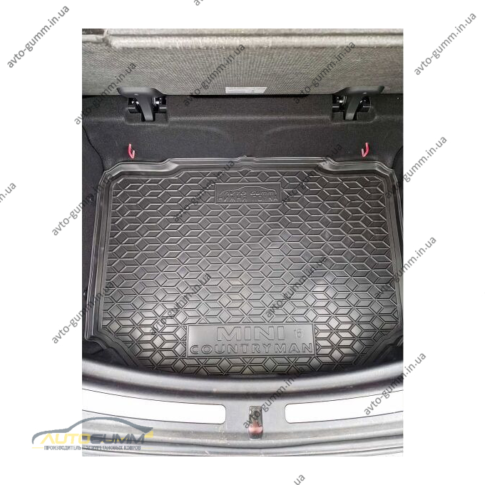 Автомобильный коврик в багажник Mini Countryman (F60) 2017-2020 нижняя полка (AVTO-Gumm)