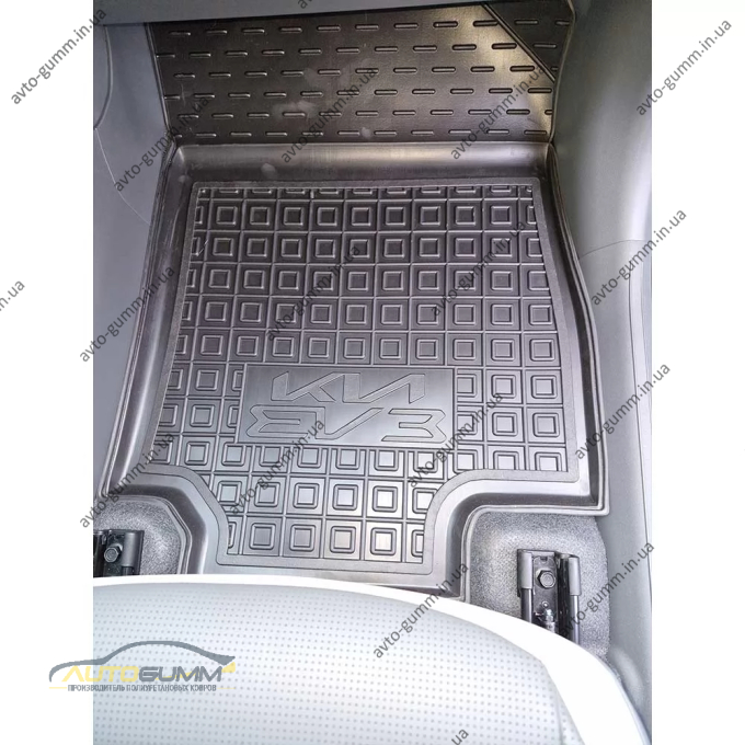 Килимки в салон Kia EV3 2024- гумові, чорні (AVTO-Gumm)