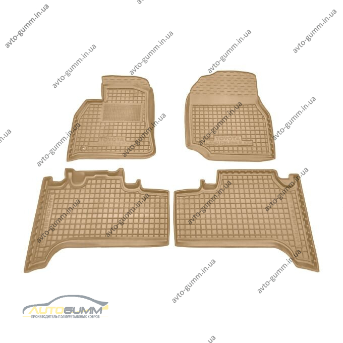Автомобильные коврики в салон Toyota Land Cruiser 100 1998- бежевые (AVTO-Gumm)