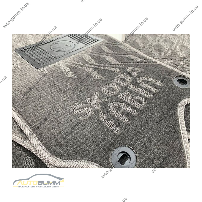 Текстильні килимки в салон Skoda Fabia 2000-2007 (V) серые AVTO-Tex