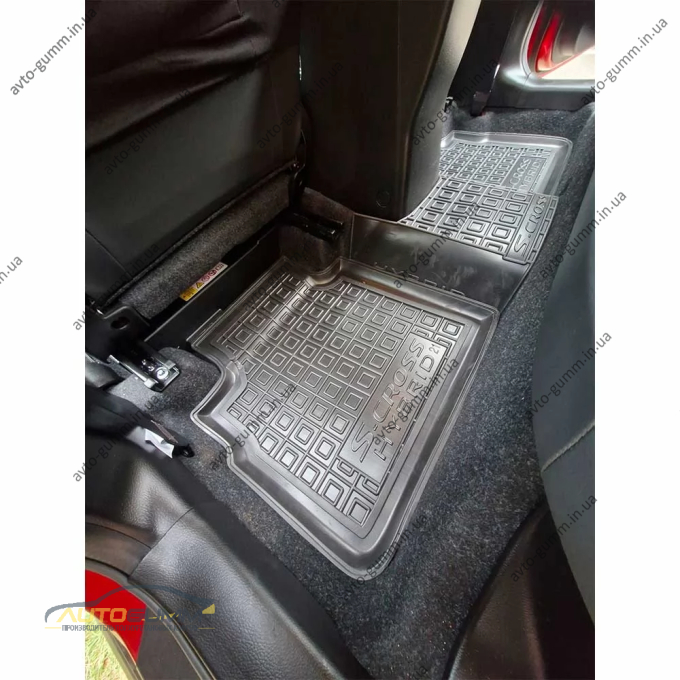 Коврики в салон Suzuki S-Cross 2024- MHEV резиновые, чёрные (AVTO-Gumm)