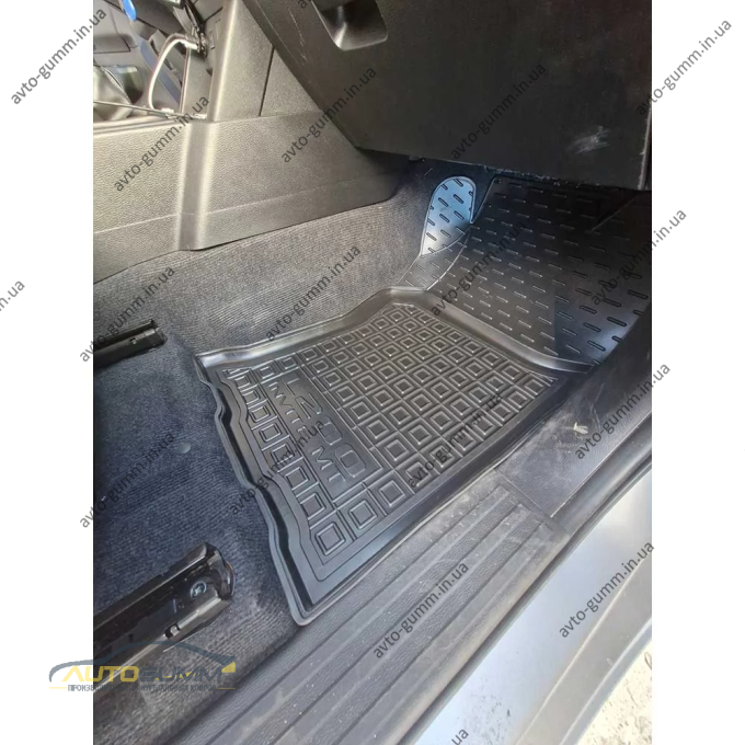 Коврики в салон Mitsubishi L200 2024- Invite резиновые, чёрные (AVTO-Gumm)