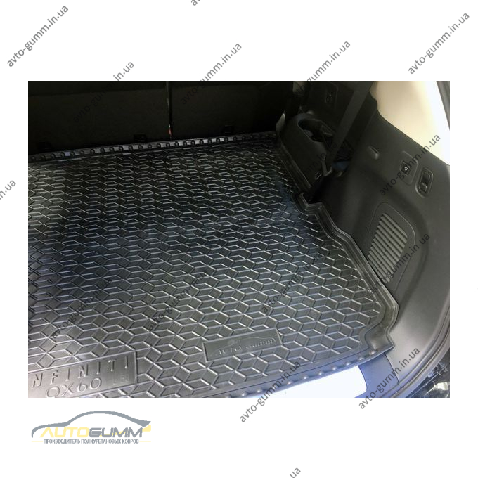 Автомобільний килимок в багажник Infiniti JX/QX60 2012- 7 мест (Avto-Gumm)