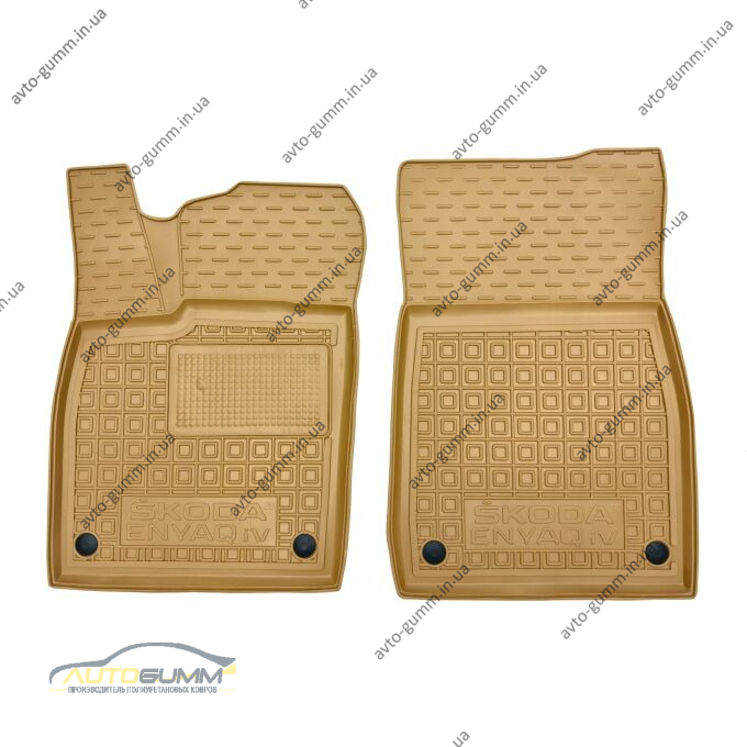 Автомобильные коврики в салон Skoda Enyaq 4 2021- бежевые (AVTO-Gumm)
