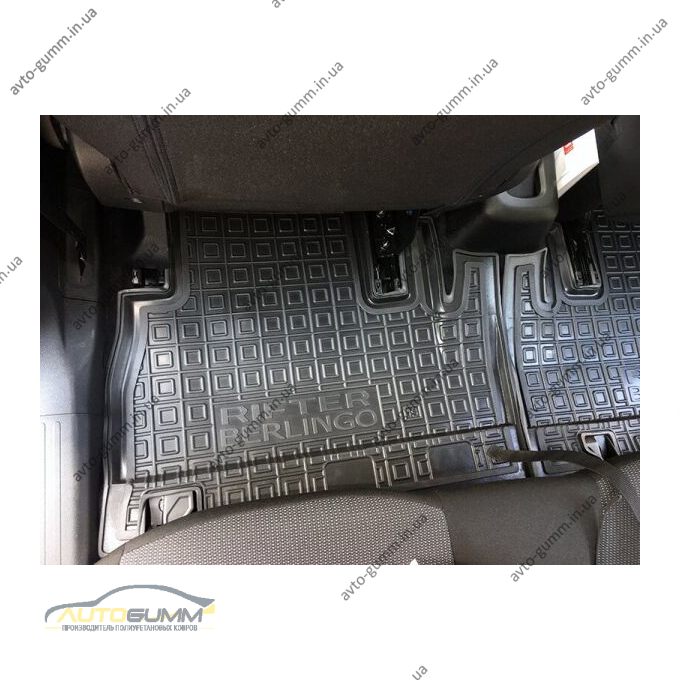 Автомобильные коврики в салон Peugeot Rifter 19-/Citroen Berlingo 19- без подлокотника (Avto-Gumm)