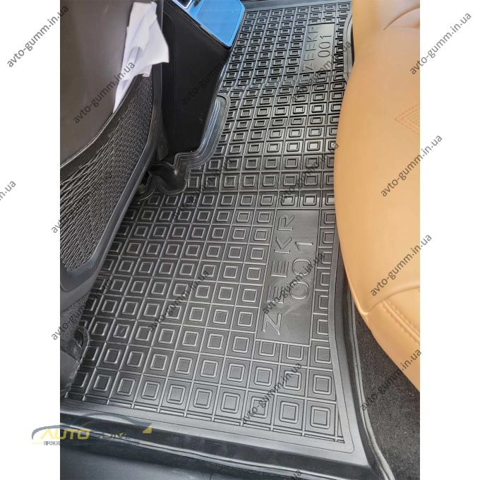 Килимки в салон Zeekr 001 2022- гумові, чорні (AVTO-Gumm)