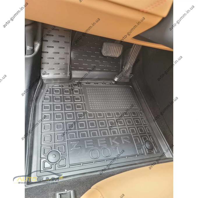 Килимки в салон Zeekr 001 2022- гумові, чорні (AVTO-Gumm)