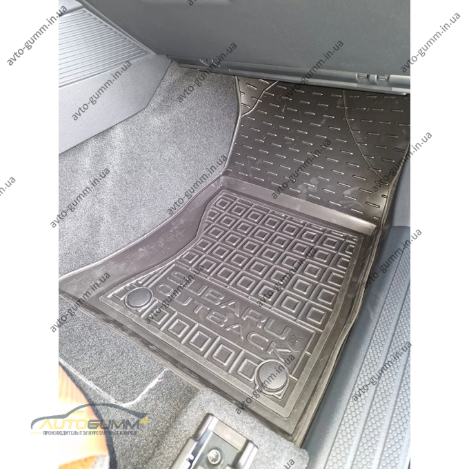 Килимки в салон Subaru Outback 2026- гумові, чорні (AVTO-Gumm)