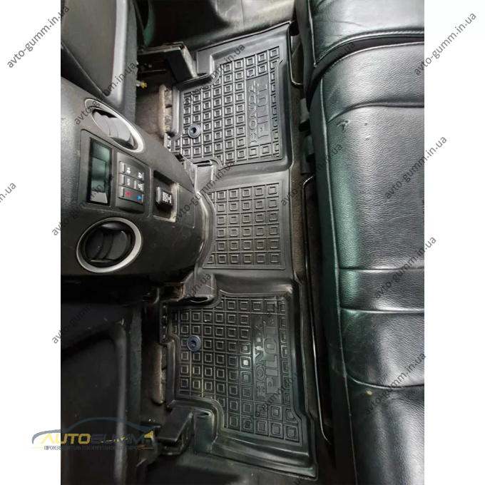 Килимки в салон Honda Pilot 2008-2015 гумові, чорні (AVTO-Gumm)