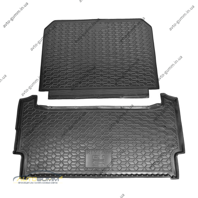Автомобильный коврик в багажник Rivian R1S 2022- (задний) (AVTO-Gumm)