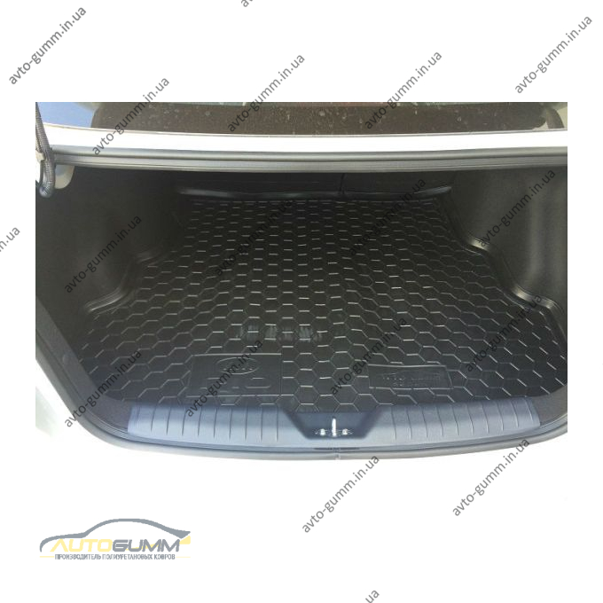 Автомобільний килимок в багажник Kia Rio 2015- Sedan (Avto-Gumm)