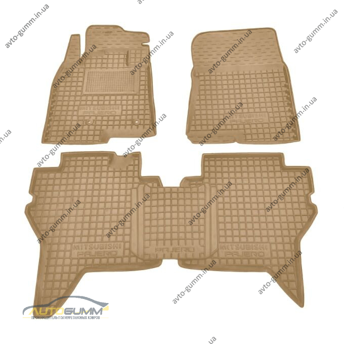 Автомобильные коврики в салон Mitsubishi Pajero Wagon 3/4 99-/07- бежевые (AVTO-Gumm)