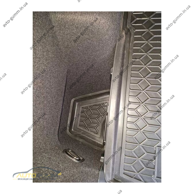 Автомобильный коврик в багажник Volkswagen Tayron 2025- 5 мест (AVTO-Gumm)
