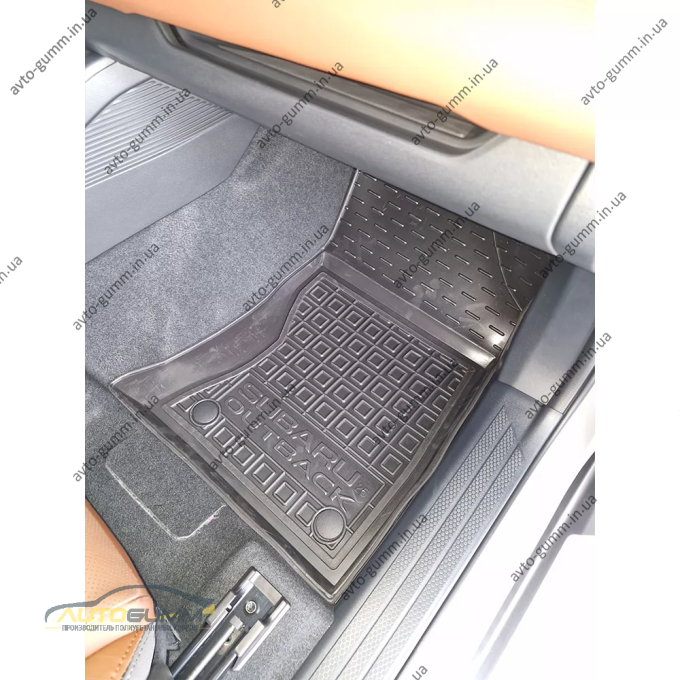 Килимки в салон Subaru Outback 2026- гумові, чорні (AVTO-Gumm)
