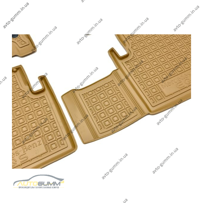 Автомобильные коврики в салон Mercedes EQS (V297) 2021- бежевые (AVTO-Gumm)