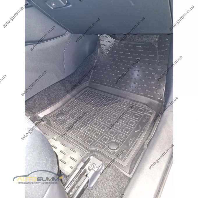 Коврики в салон Toyota RAV4 2026- резиновые, чёрные (AVTO-Gumm)