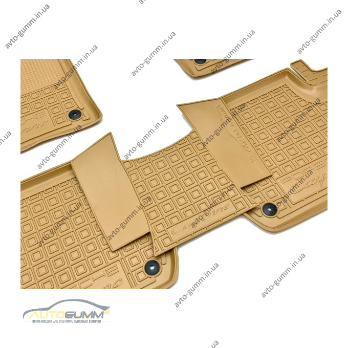 Автомобильные коврики в салон Porsche Cayenne 2010-2017 бежевые (AVTO-Gumm)