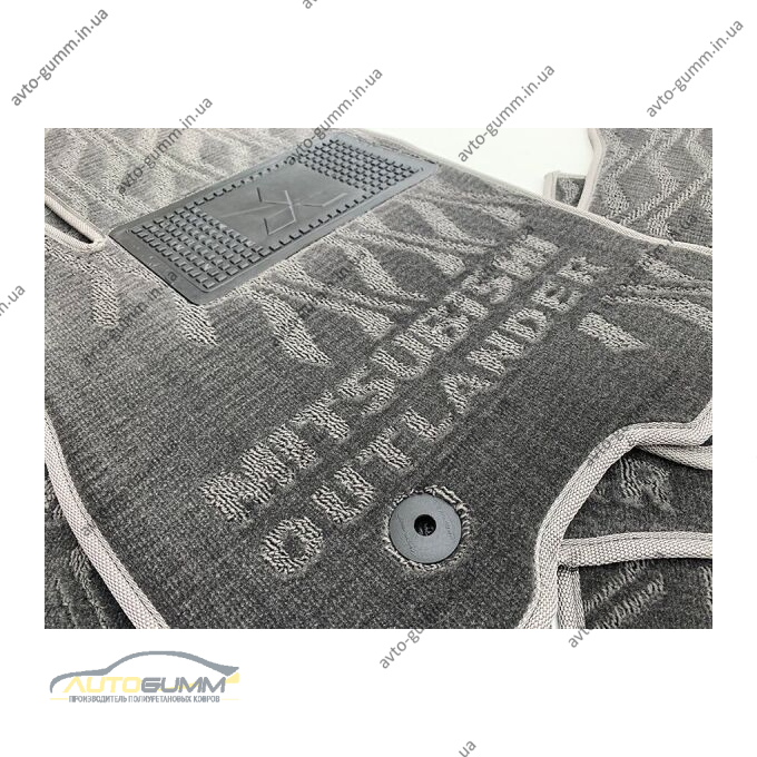 Текстильные коврики в салон Mitsubishi Outlander 2003-2007 (V) серые AVTO-Tex